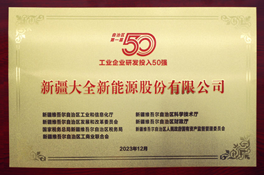 工業企業研發投入50強